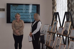 Анна Найда из Чернянки представила выставку графических портретов погибших в зоне СВО земляков