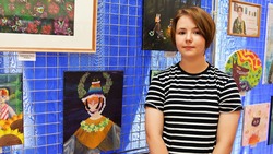 Воспитанница чернянской школы искусств Ольга Судьенкова презентовала первую выставку работ