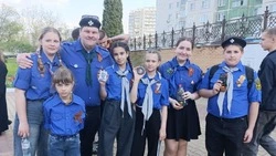 Юные следопыты из Чернянки получили заслуженные галстуки на Георгиевском параде