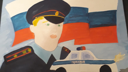 Второклассница из Чернянки получила диплом за рисунок своего отца на службе